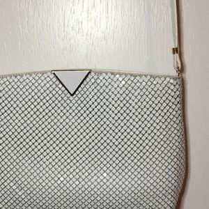 Vintage White Metal Chain Purse